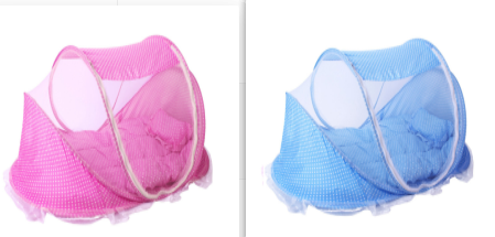 Filet de lit pliable pour bébé avec filet d'oreiller, ensemble de 2 pièces