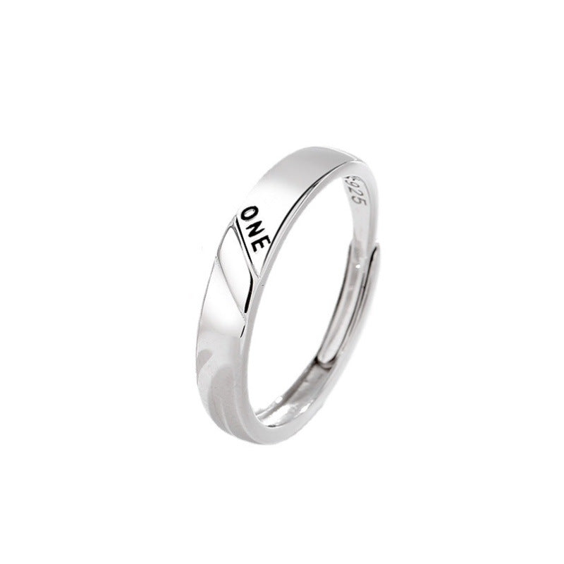 Fashion Simple Sterling Silver Couple Rings For Men And Women