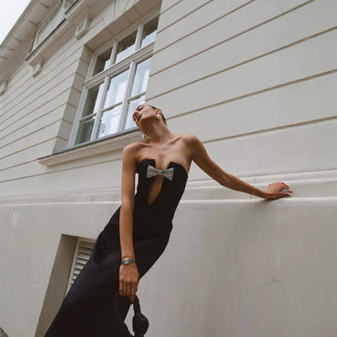 Off-shoulder Backless Super Deep V Bandeau Slim-fit Party Dress