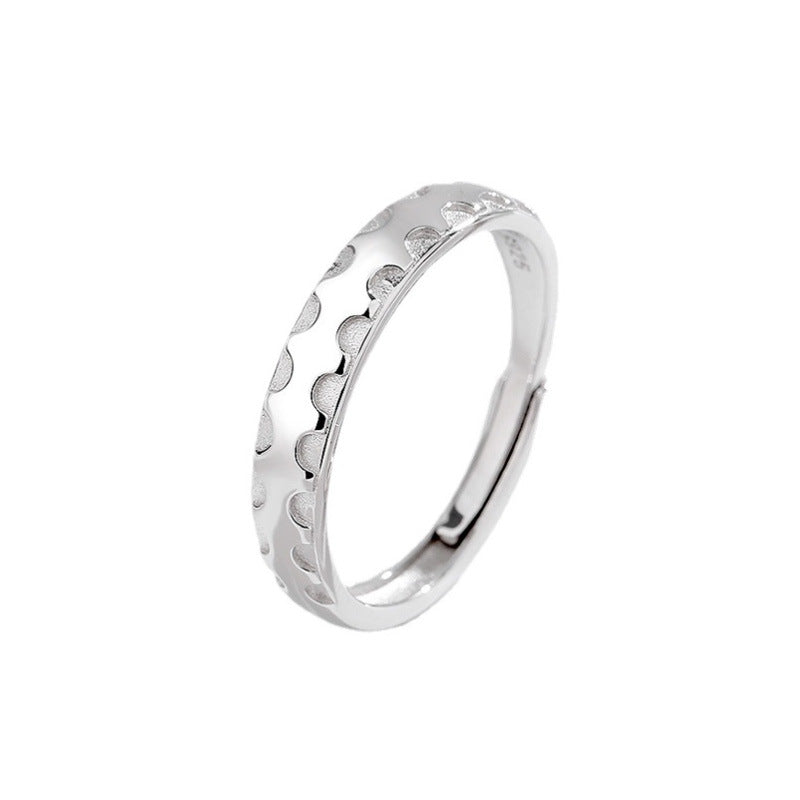 Sterling Silver Love Gear Couple Rings For Men And Women