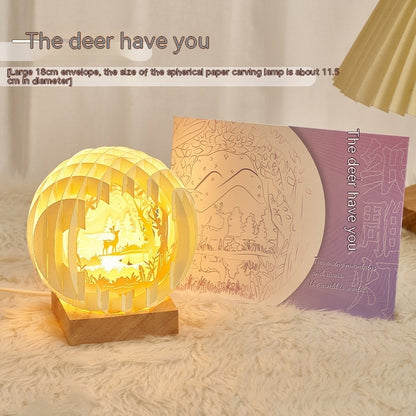 Paper Carving Creative Three-dimensional Small Night Lamp Creative Home Decor