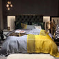 Luxury Retro Style Black Gold 120 Yarn-dyed Jacquard Cotton Bed Four-piece Set
