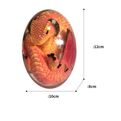 LED Lava Drage ägg Dekor Dinosaur ägg staty Resin Dragon ägg kristall Mineral Gemstone Reiki Hem Inredning