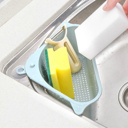 Kitchen Sink Multi-function Triangle Storage Rack Multi-purpose Dishwashing Sponge Drain Rack Storage Rack