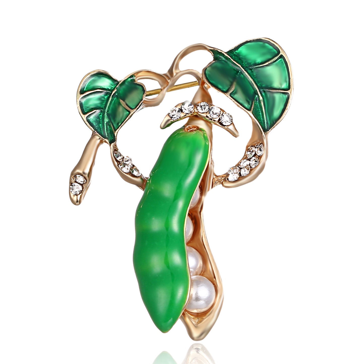 Pea diamond brooch