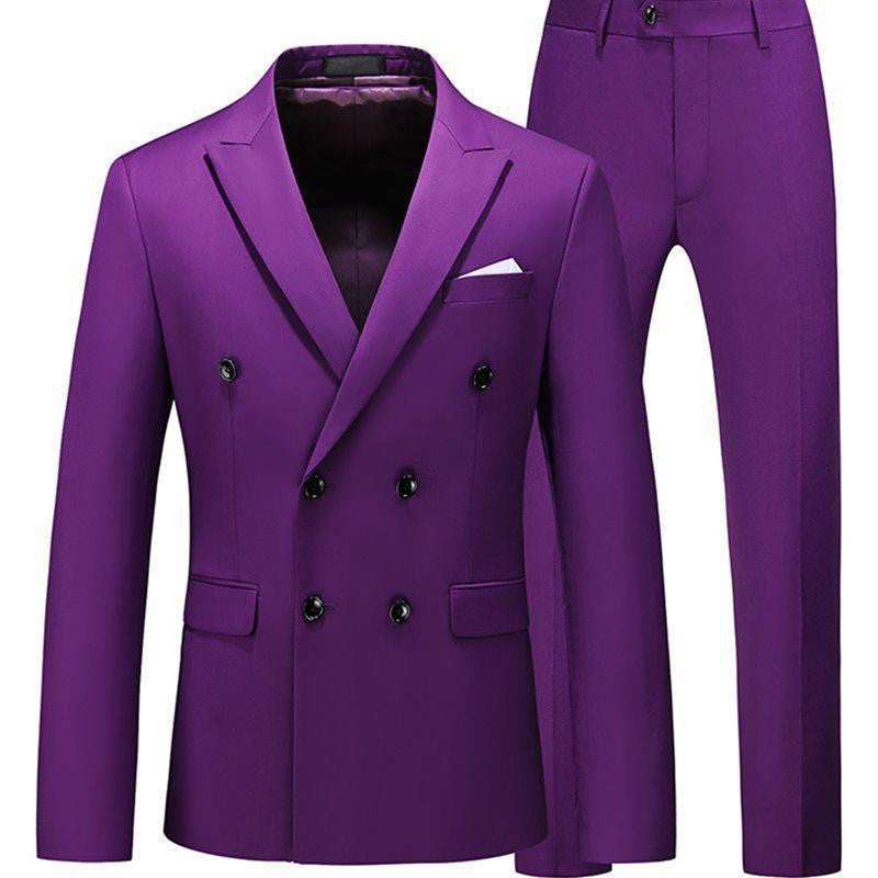 Män 2 delar Slim Fit Casual Tuxedo Suit Man Kostymer Set