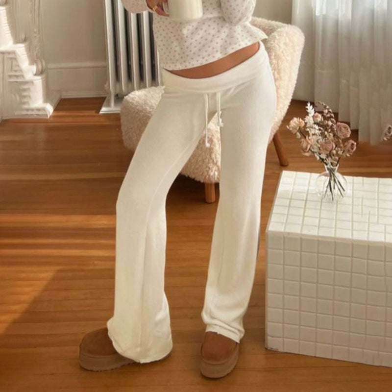 Hip Lifting Laced Pants Hot Girl Slimming Sports Casual Pants