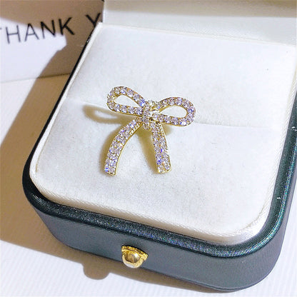 Zircon Brooch Bow Knot Brooch Girl