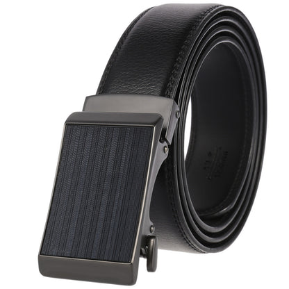 Men's Cowhide Alloy Automatic Buckle Business Casual Pant Belt - Effortless Professional