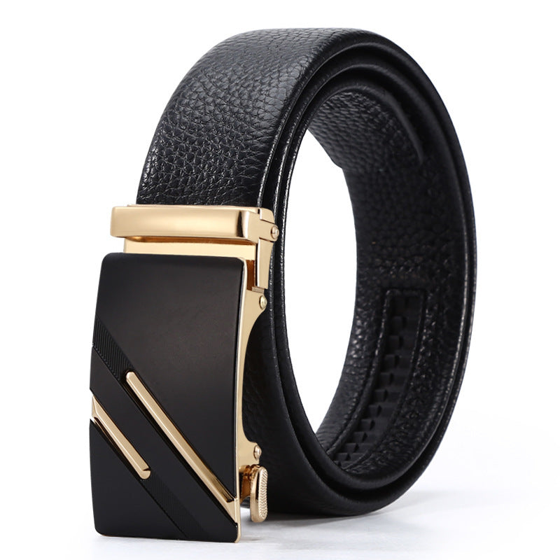 Men's Automatic Leather Buckle Business Belt - Professional Efficiency