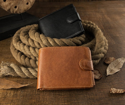 Customized Cowhide Wallet For Men's Short