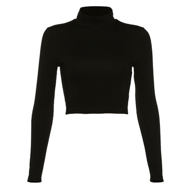 Hollow Sexy Slim-fit Lace-up Long-sleeved Top Bottoming Shirt