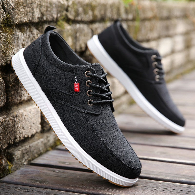 Herr Fritidsskor Sommar Canvas Skor Herr Andas Casual Canvas Män Skor Promenad Herrskor Chaussure Homme Fabriksförsäljning