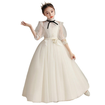 Kids Fashion Lace Wedding Party Dress