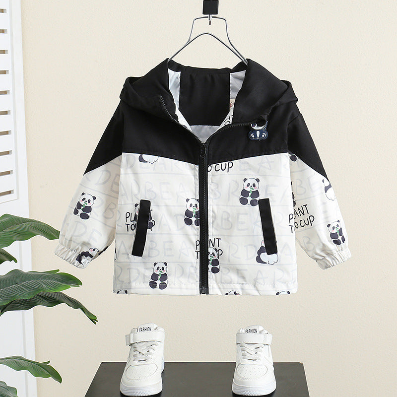 Boys' Coat Spring And Autumn Hooded Jacket