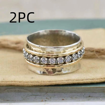 Women's Fashion Personalized Zircon Rotatable Ring