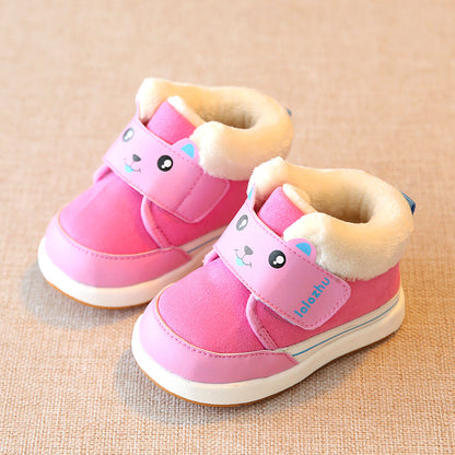 Lala pig children thick cotton shoes