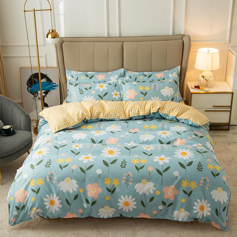 Ensemble de couverture lit coton couette drap de lit literie couette équipée