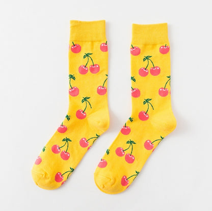 Happy tube socks fruit banana men's and women's socks