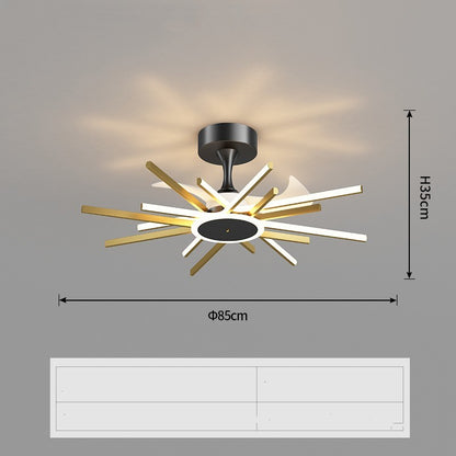 Nordic Light Luxury Living Room Fan Lamp Simple New Style