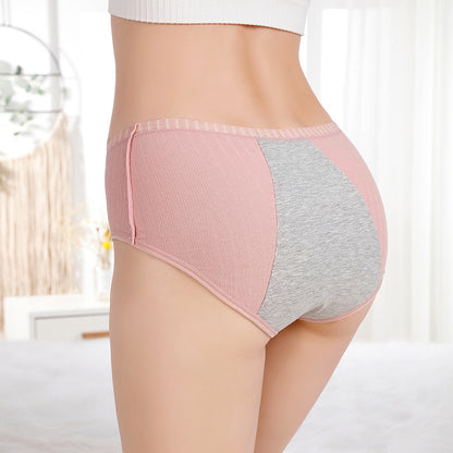 Threaded Cotton Mid-Waist Panties