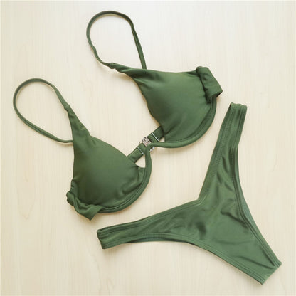 Sexiga kvinnor bikini strandkläder push-up badkläder badkläder