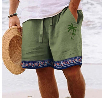 Fashion Personality Men's Shorts Cotton Hemp