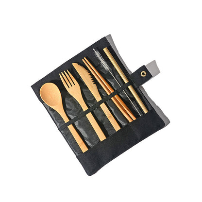 Holiday Travel Bamboo Utensils Set