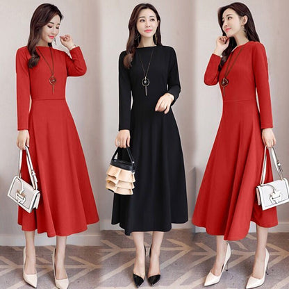 Slim long-sleeved versatile bottom skirt