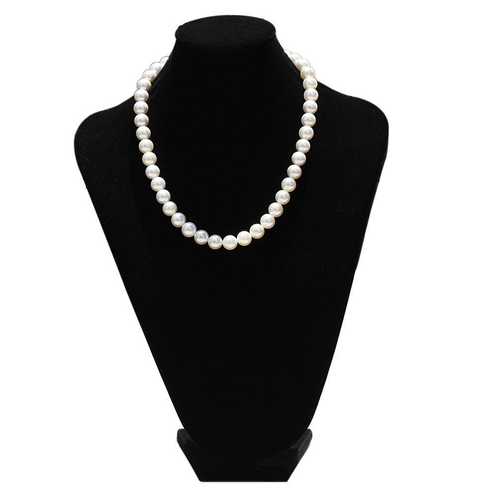 Simple Cross 8-10mm Pearl Necklace Trendy Accessories For Men And Women