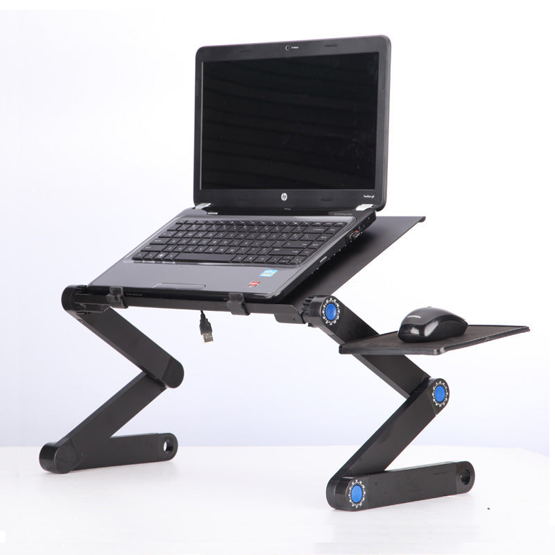Laptopställ med justerbart, hopfällbart och ergonomiskt designstativ för bärbar dator, för ultrabook, netbook eller surfplatta med musmatta