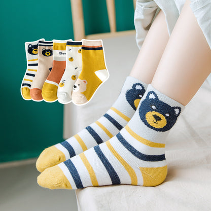 Children's Socks Cartoon In-tube Combed Cotton Socks