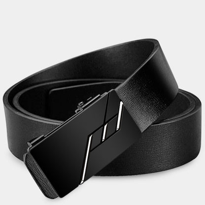 Men's Automatic Leather Buckle Cowhide Casual Business Belt - Versatile Professional