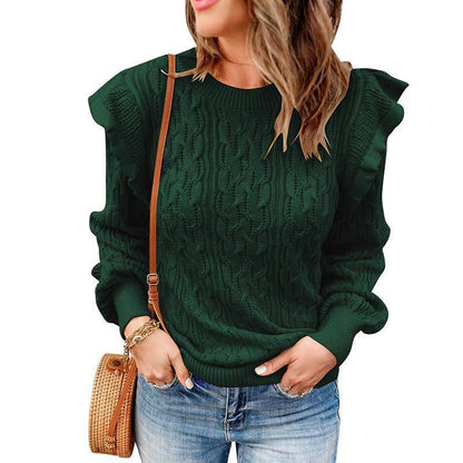 New Style Thickened Solid Color Sweater Women's Loose
