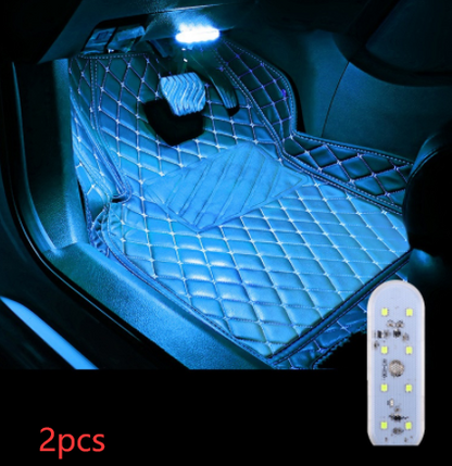 Lampe d'ambiance de chargement USB tactile dans la voiture