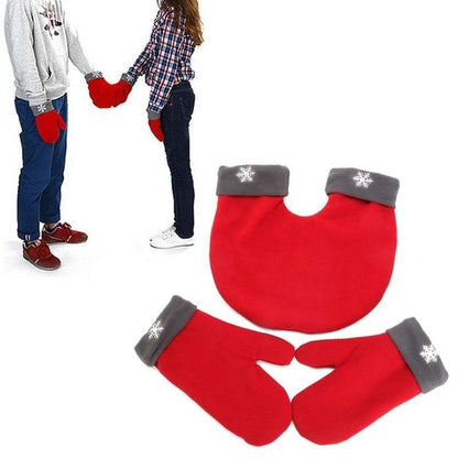 Couple Lovers Gloves Polar Fleece Sweethearts Thicken Winter Warm Foder Handske Julklapp Lovers Vantar