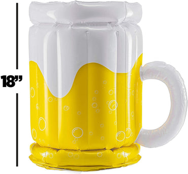 Inflatable Beer Mug Cooler Pool Float - Perfect for Summer Parties