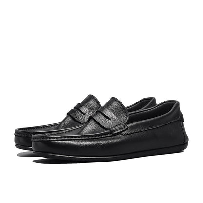 British Style Bean Shoes Leather Men