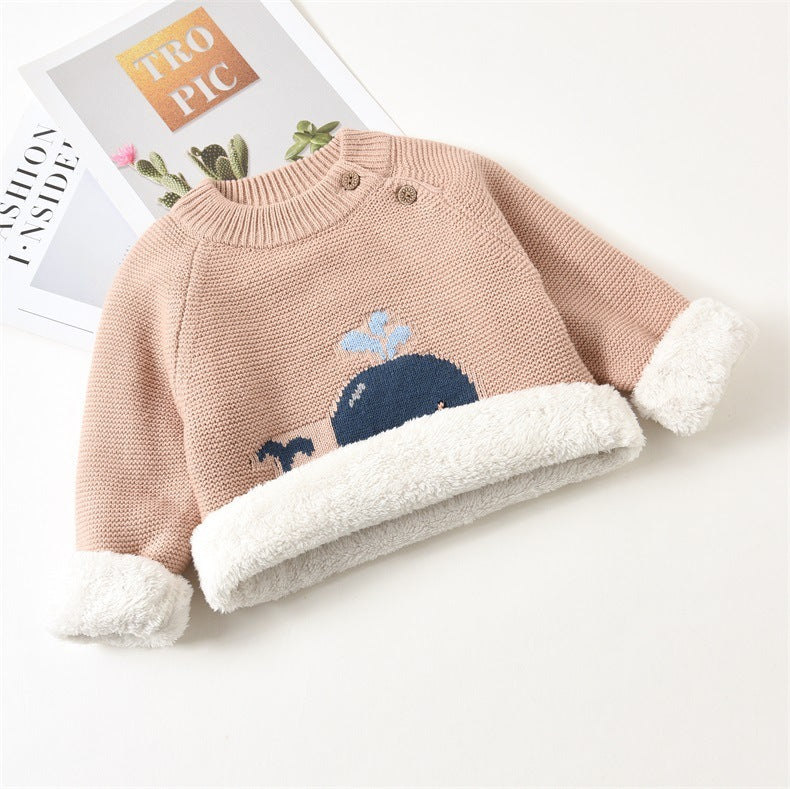 Baby plush warm clothes