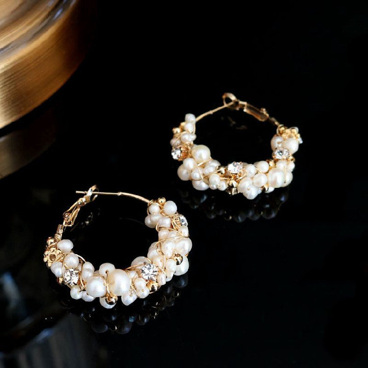 Water Pearl Temperament Girl Earrings