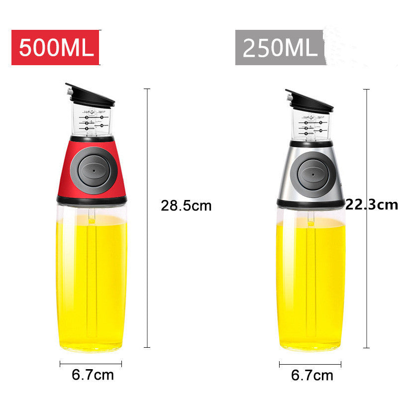 500ml Mätbar glasflaska olja flaska soja flaska köksutrustning