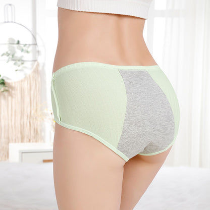 Threaded Cotton Mid-Waist Panties