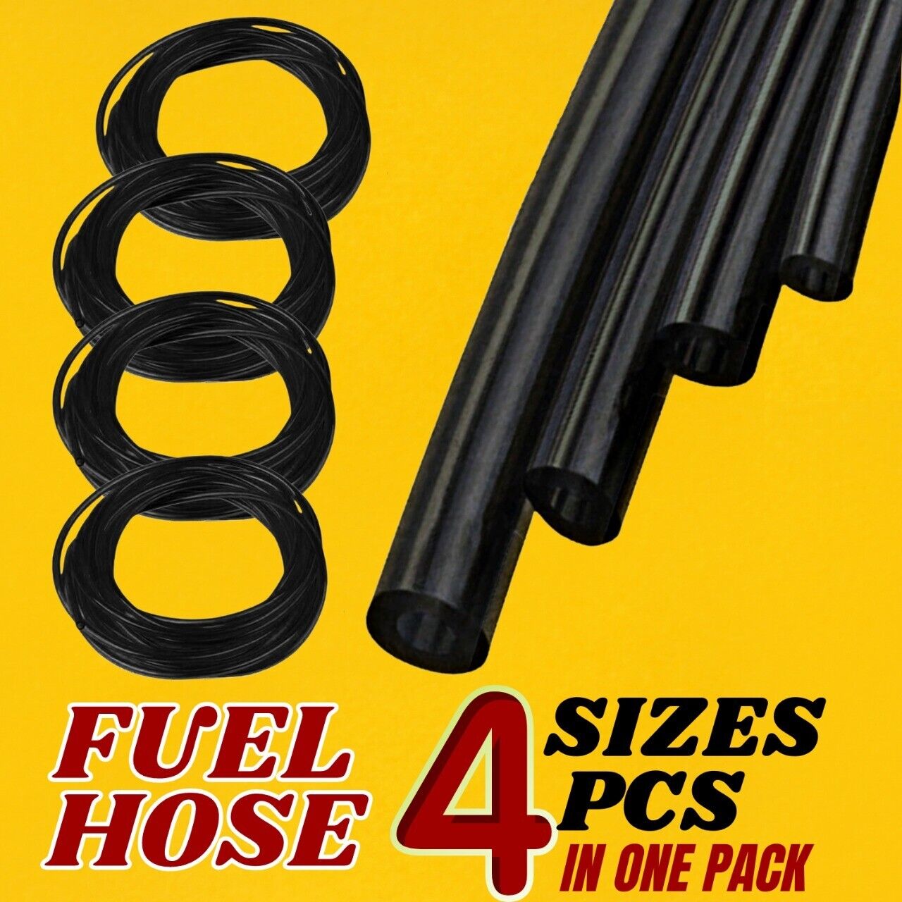 4 Petrol Fuel Line Hose Gas Pipe Tubing For Trimmer Chainsaw Mower Blower Tools