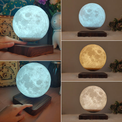 Skräddarsydd Kreativ 3D magnetisk Levitation Moon Light Night Light Roterande led Moon flytande lampa