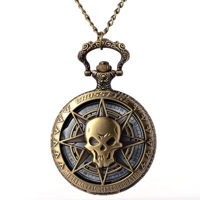 Vintage Necklace Quartz Pocket Watch for Men and Women Chain Watch