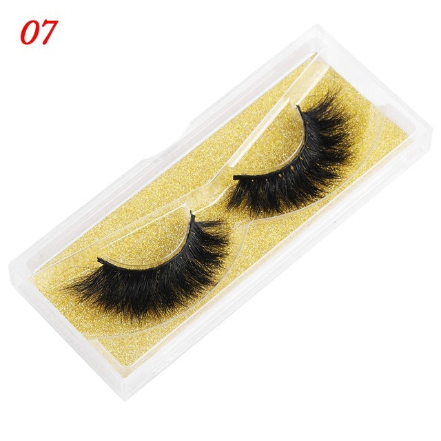 100% Mink Eyelashes 25mm Wispy Fluffy Fake Lashes