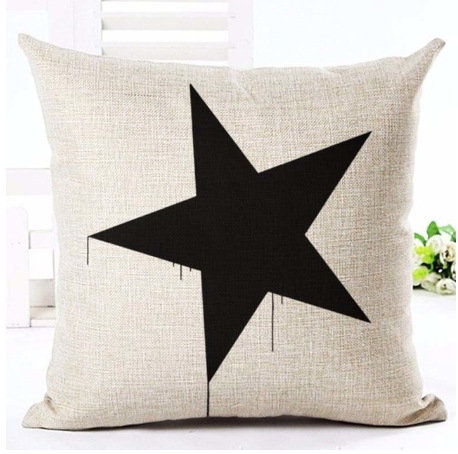 Letter black and white home pillowcase