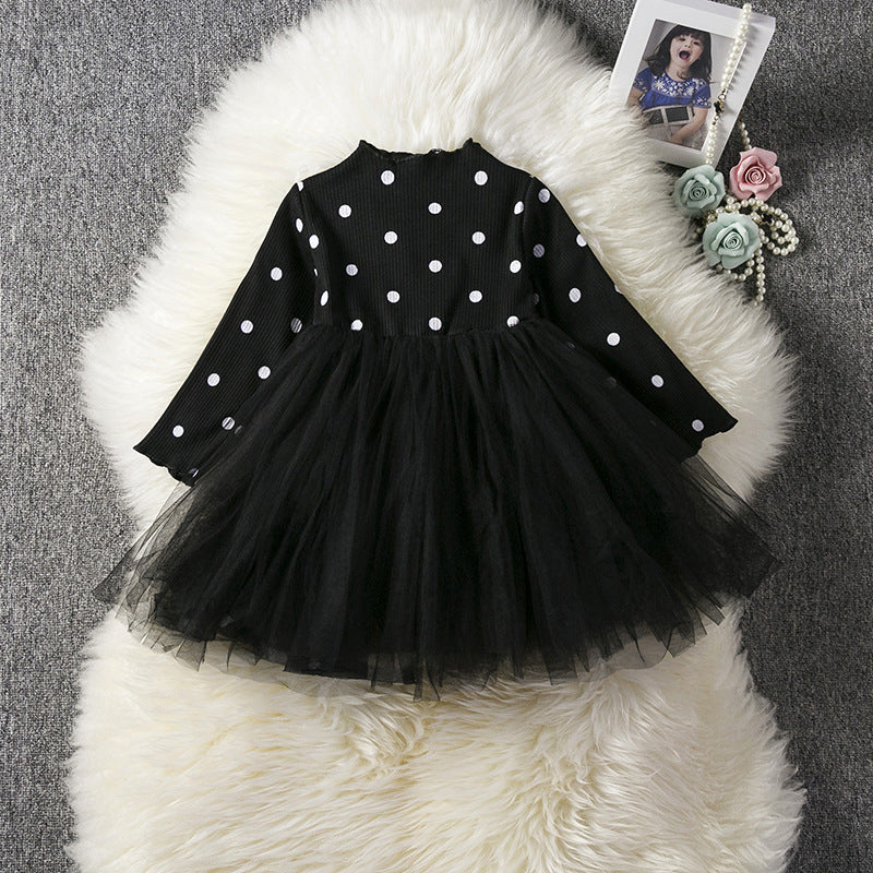 Robes Tutu en dentelle à manches longues pour bébés filles, vêtements de fête de 1er anniversaire pour nouveau-né, tenue décontractée, printemps-hiver