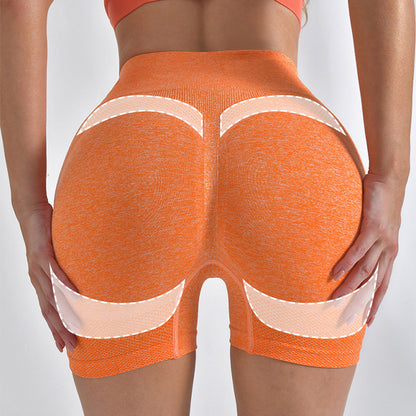 Striped Yoga Shorts High Waist Hip-lifting Tight Pants For Women Running Fitness Sports Leggings