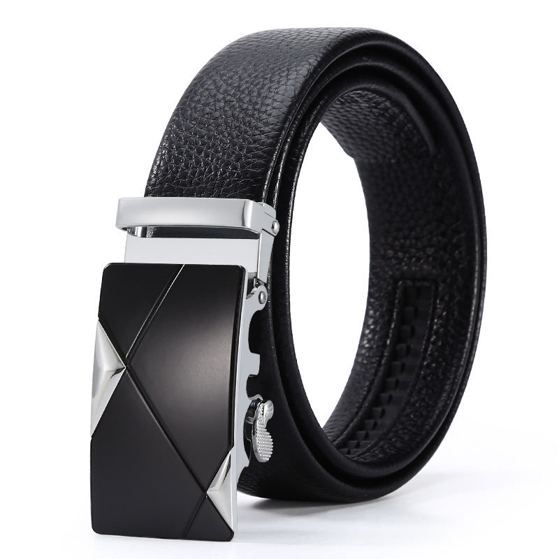 Men's Automatic Leather Buckle Business Belt - Professional Efficiency
